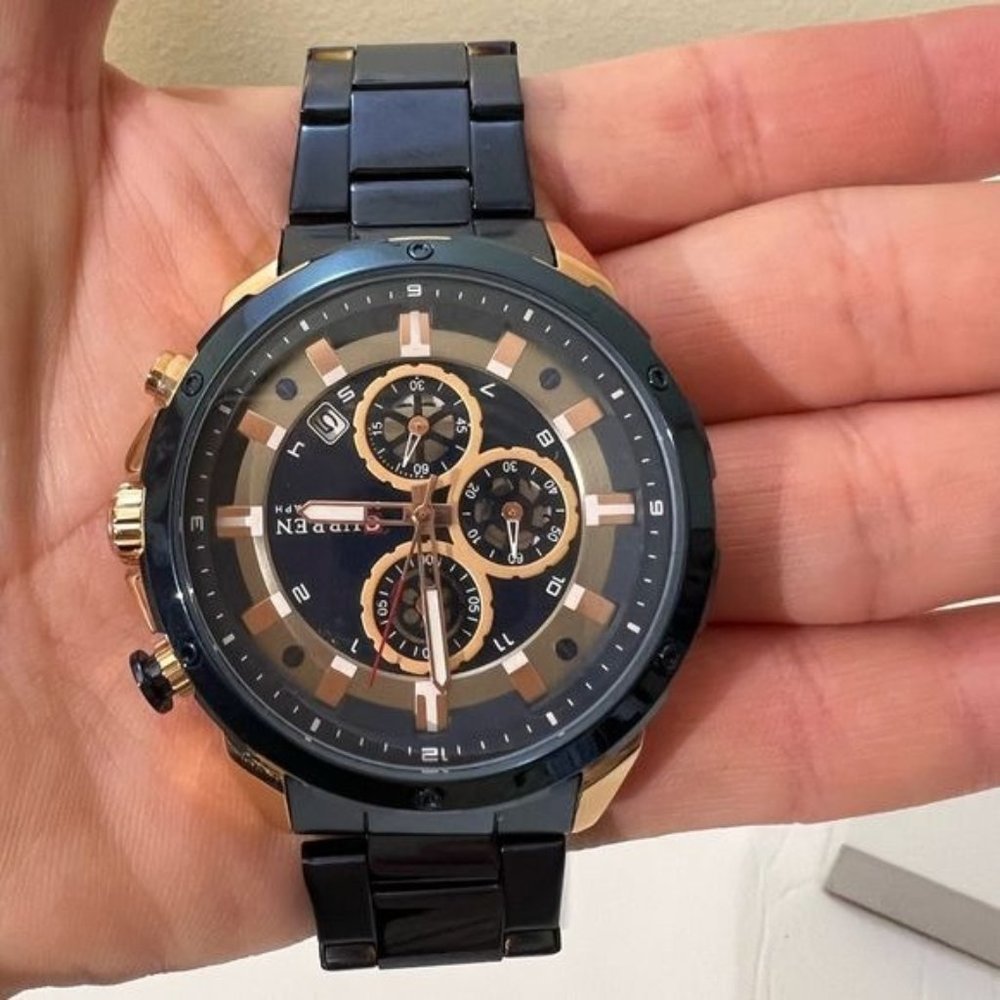 Men Curren Watch Blue Waterproof leisure Fashion